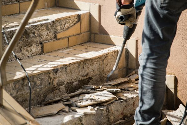 Concrete Stair Demolition in Salem